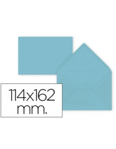 CI | Sobre liderpapel c6 azul celeste 114x162 mm 80gr...