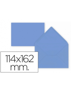 CI | Sobre liderpapel c6 azul oscuro 114x162 mm 80gr pack...