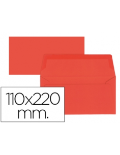 CI | Sobre liderpapel americano rojo 110x220 mm 80 gr...