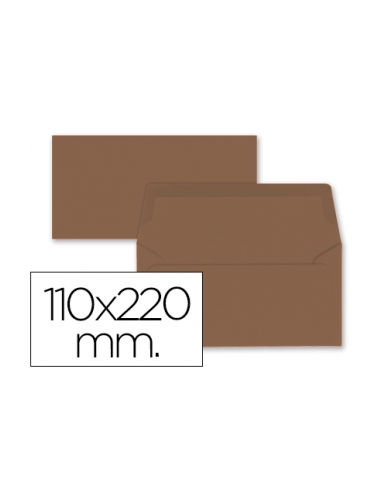 CI | Sobre liderpapel americano marron 110x220 mm 80 gr pack de 9 unidades