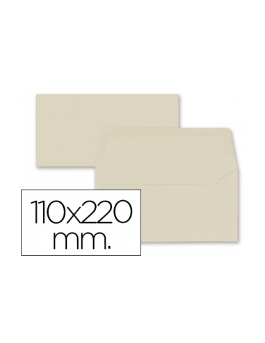 CI | Sobre liderpapel americano crema 110x220 mm 80 gr pack de 9 unidades