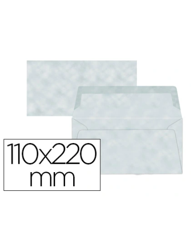 CI | Sobre liderpapel americano azul pergamino 110x220 mm 80 g/m pack de 9 unidades