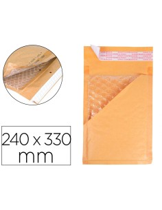 CI | Sobre burbujas crema q-connect g/4 240 x 330 mm caja...
