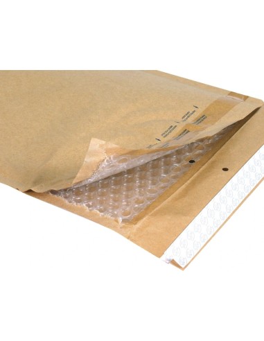 CI | Sobre burbujas crema q-connect e/2 220 x 260 mm caja de 100