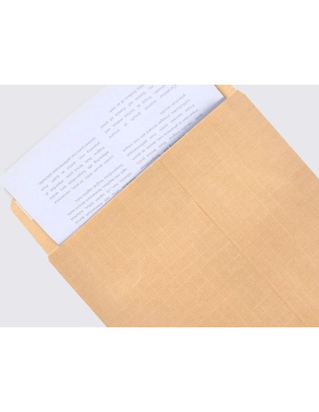 CI | Sobre liderpapel bolsa fuelle kraft armado 280x365x50mm solapa tira de silicona papel 155 gr caja de 50 unidades
