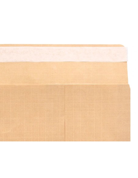 CI | Sobre liderpapel bolsa fuelle kraft armado 280x365x50mm solapa tira de silicona papel 155 gr caja de 50 unidades