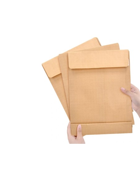 CI | Sobre liderpapel bolsa fuelle kraft 280x365x30mm solapa tirade silicona papel 120 gr caja de 50 unidades