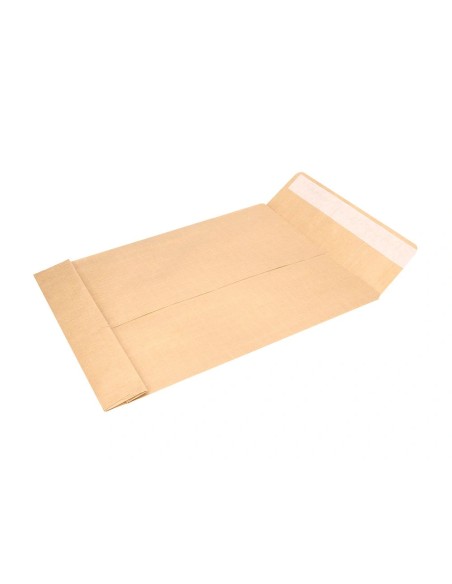 CI | Sobre liderpapel bolsa n.12 kraft folio especial 260x360mm tira de silicona caja de 250 unidades