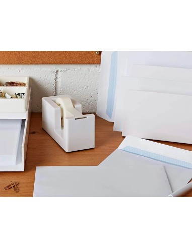 CI | Sobre liderpapel bolsa blanco 260x360 mm solapa tira de silicona papel offset 100 gr caja de 250 unidades