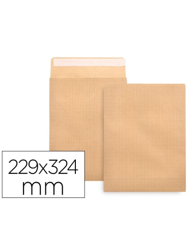 CI | Sobre liderpapel bolsa n 7 kraft din c4 229x324 mm tira de silicona paquete de 25 unidades