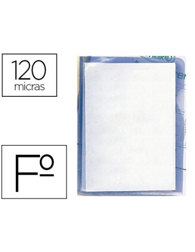 CI | Carpeta dossier uñero plastico q-connect folio 120 micras transparente