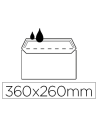 CI | Sobre liderpapel n.16 blanco folio especial 260x360mm silicona caja de 250 unidades solapa recta