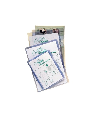 CI | Carpeta dossier uñero saro pvc folio 280 mc transparente