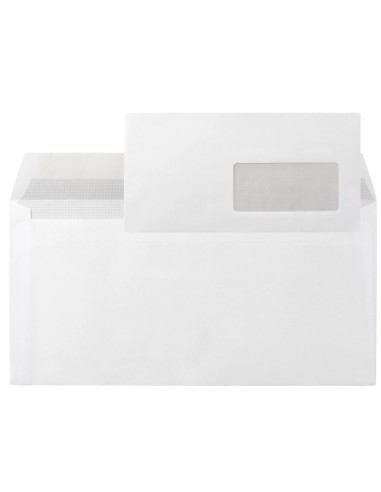 CI | Sobre liderpapel n.3 blanco din americano ventana derecha 110x220mm tira de silicona system open caja de 500 unidad