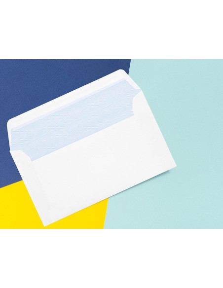 CI | Sobre liderpapel n 2 blanco din americano 110x220 mmtira de silicona paquete de 25 unidades