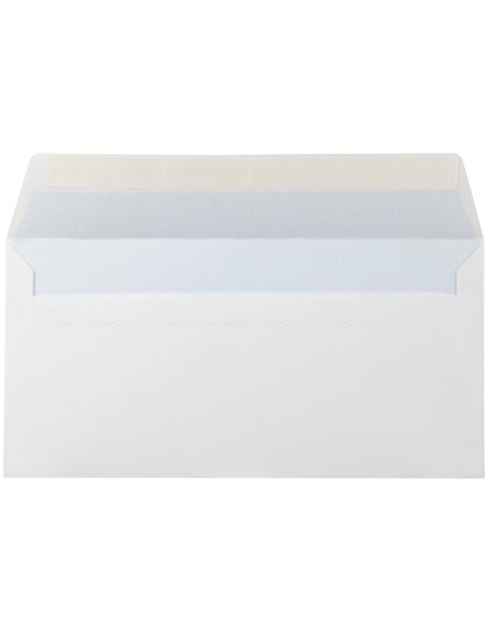 CI | Sobre liderpapel n 2 blanco din americano 110x220 mmtira de silicona paquete de 25 unidades