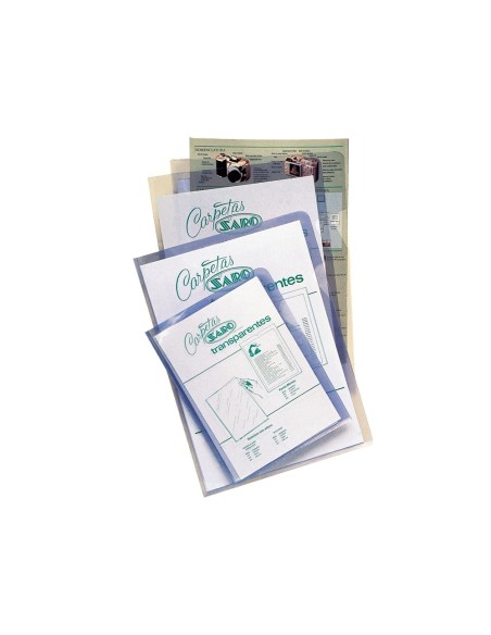 CI | Carpeta dossier uñero saro pvc din a4 280 mc transparente