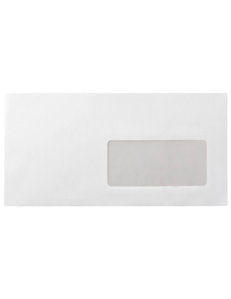 CI | Sobre liderpapel n 4 blanco americano ventana derecha 115x225 mm tira de silicona paquete de 25 unidades