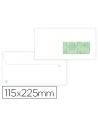 CI | Sobre liderpapel blanco 115x225 mm ventana derecha solapa tira de silicona papel reciclado 90 gr caja de 500