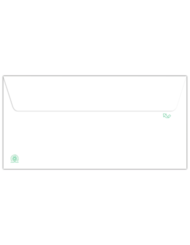 CI | Sobre liderpapel blanco 115x225 mm solapa tira de silicona papel reciclado 90 gr caja de 500 unidades