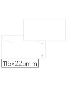 CI | Sobre liderpapel blanco 115x225 mm solapa engomada...