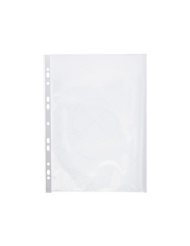 CI | Funda multitaladro q-connect din a3 apaisada 80 micras cristal con apertura superior - bolsa de 10
