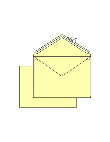 CI | Sobre liderpapel n.23 crema c6 114x162 mm engomado solapa de pico caja de 500 unidades