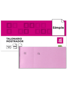 CI | Talonario liderpapel mostrador 50x110 mm tl11 rosa...