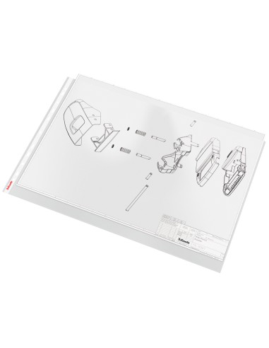 CI | Funda multitaladro esselte din a3 80 mc polipropileno apertura superior pack de 10 unidades