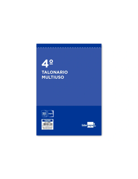 CI | Talonario liderpapel multiusos cuarto original y copia t299