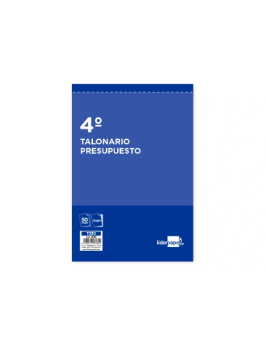 CI | Talonario liderpapel presupuesto cuarto original y copia t230