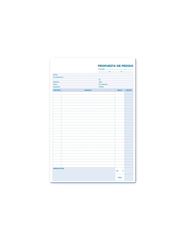 CI | Talonario liderpapel pedidos folio original y copia t225