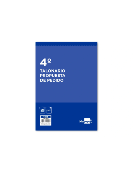 CI | Talonario liderpapel pedidos cuarto original y copia t222