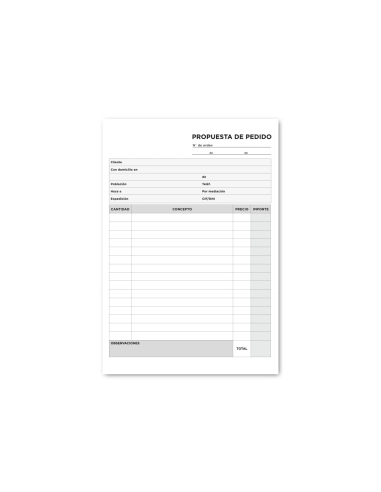 CI | Talonario liderpapel pedidos cuarto 122