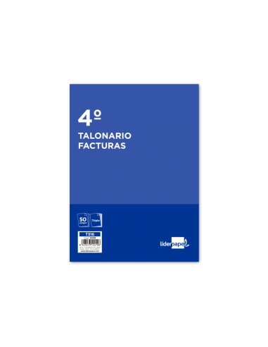 CI | Talonario liderpapel facturas cuarto original y 2 copias t316 con i.v.a.