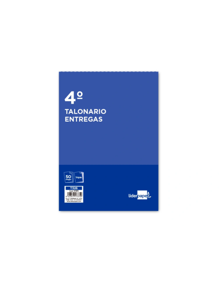 CI | Talonario liderpapel entregas cuarto original y 2 copias t326