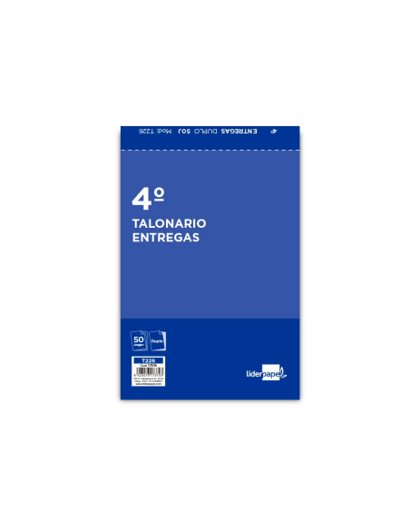 CI | Talonario liderpapel entregas cuarto original y copia t226