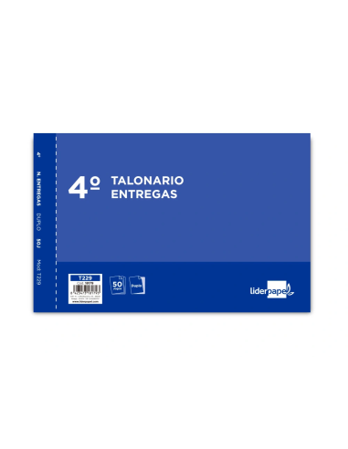 CI | Talonario liderpapel entregas cuarto original y copia t229 apaisado