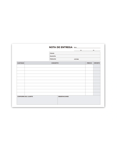 CI | Talonario liderpapel entregas cuarto original y copia t229 apaisado