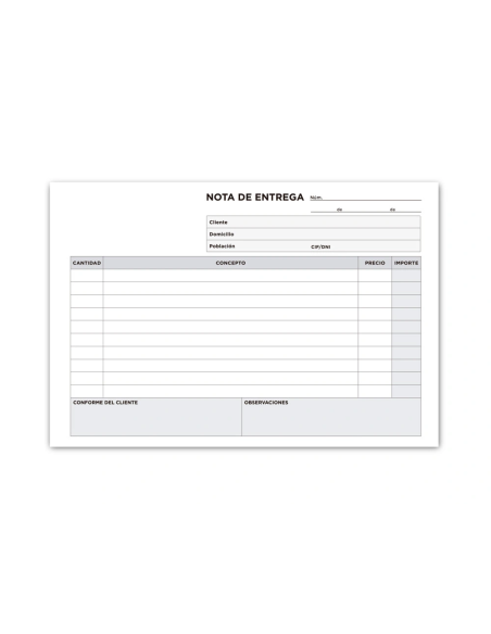 CI | Talonario liderpapel entregas cuarto original y copia t229 apaisado