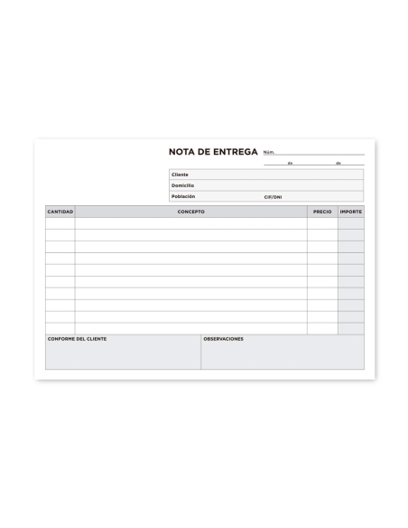 CI | Talonario liderpapel entregas cuarto original t129 apaisado
