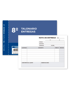 CI | Talonario liderpapel entregas 8º original y copia...