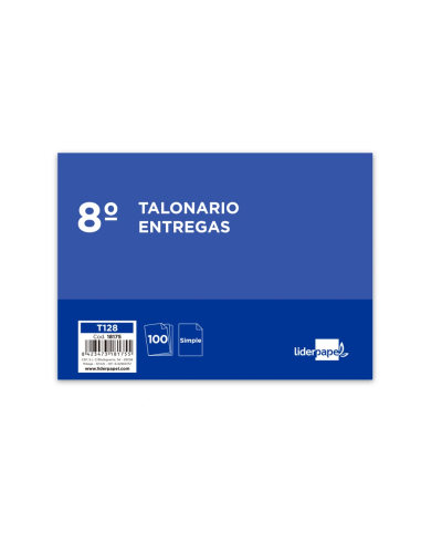 CI | Talonario liderpapel entregas 8º original t128 apaisado