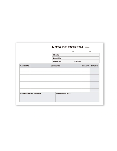 CI | Talonario liderpapel entregas 8º original t128 apaisado