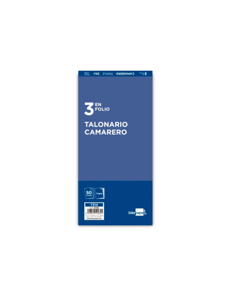 CI | Talonario liderpapel camarero 3/fº original y 2 copias t314