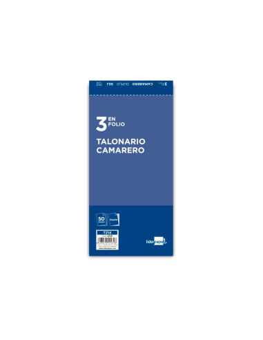 CI | Talonario liderpapel camarero 3/fº original y copia t214