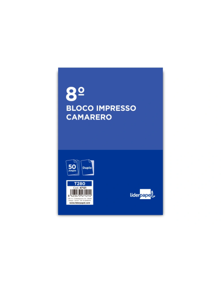CI | Talonario liderpapel camarero 8º original y copia t280