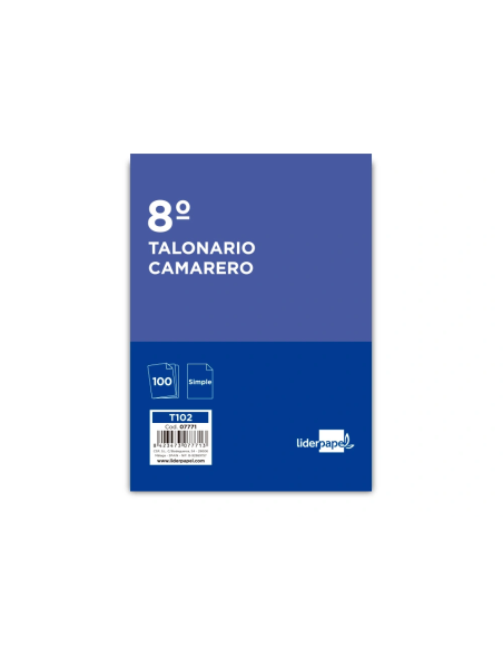 CI | Talonario liderpapel camarero octavo -sin iva- 102