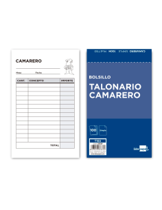 CI | Talonario liderpapel camarero bolsillo original t150