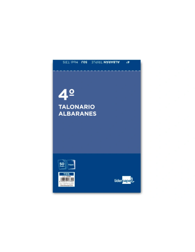 CI | Talonario liderpapel albaran cuarto original y dos copias t315